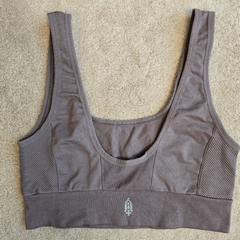 Free People Movement Happiness Runs Bra Espresso Size XL - Picture 6 of 6